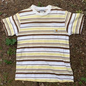 Vintage Carhartt striped pocket t shirt